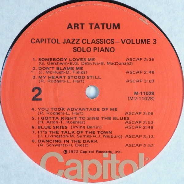 Art Tatum - Solo Piano | Capitol Records (M-11028) - 4