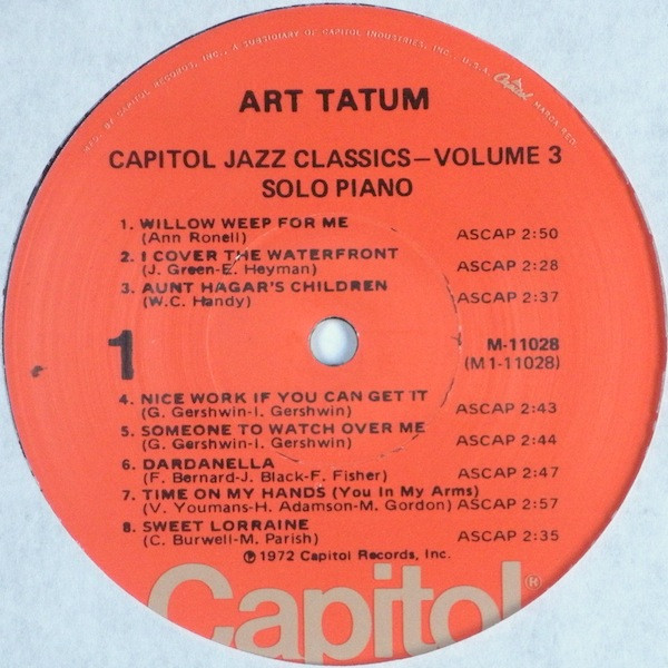 Art Tatum - Solo Piano | Capitol Records (M-11028) - 3