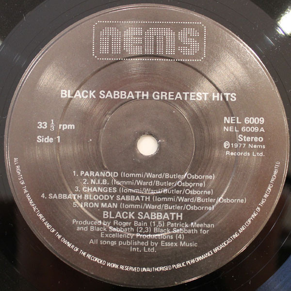 Black Sabbath - Greatest Hits | Nems (NEL 6009) - 3 Black Sabbath - Greatest Hits | Nems (NEL 6009) - 3