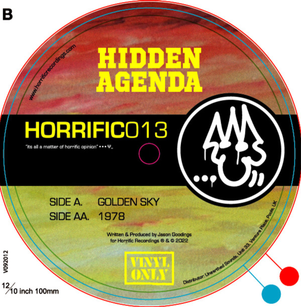Hidden Agenda - Golden Sky / 1978  | Horrific Recordings (HORRIFIC013) - main