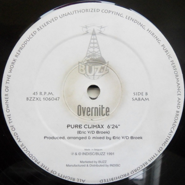 Overnite - The Time Has Come / Pure Climax | Buzz (BZZXL 106047) - 4