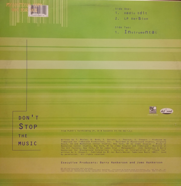 Playa - Don't Stop The Music | Def Jam Recordings Group Inc. (314 571 681-1) Playa - Don't Stop The Music | Def Jam Recordings Group Inc. (314 571 681-1)