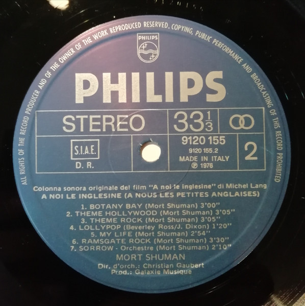 Mort Shuman - A Noi Le Inglesine = A Nous Les Petites Anglaises | Philips (9120 155 A) - 4