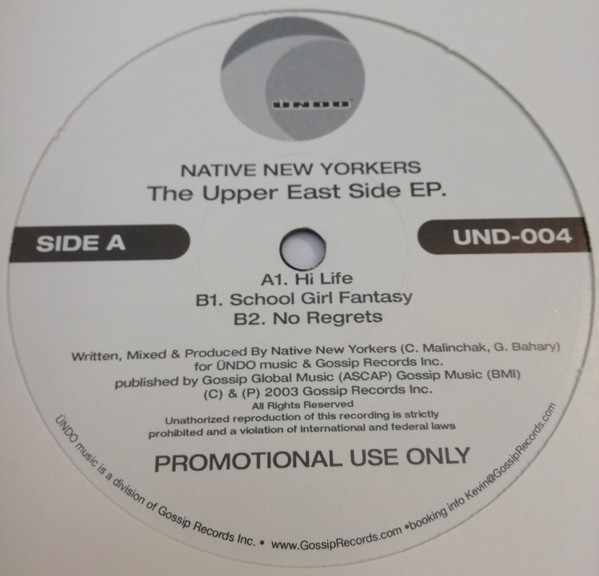Native New Yorkers - The Upper East Side EP. | Ündo Music (UND-004)