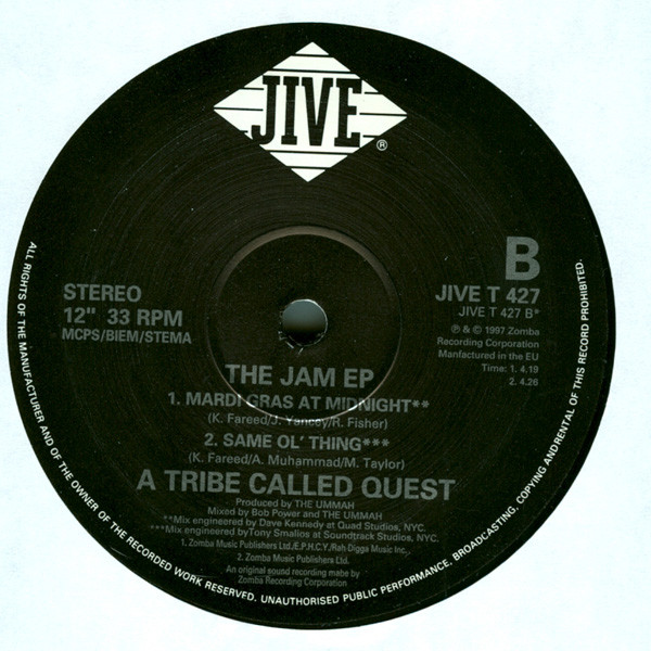 A Tribe Called Quest - The Jam EP | Jive (JIVE T 427) - 4