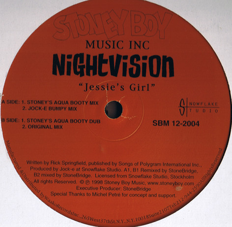 Nightvision - Jessie's Girl | Stoney Boy Music (SBM 12-2004) - 2 Nightvision - Jessie's Girl | Stoney Boy Music (SBM 12-2004) - 2