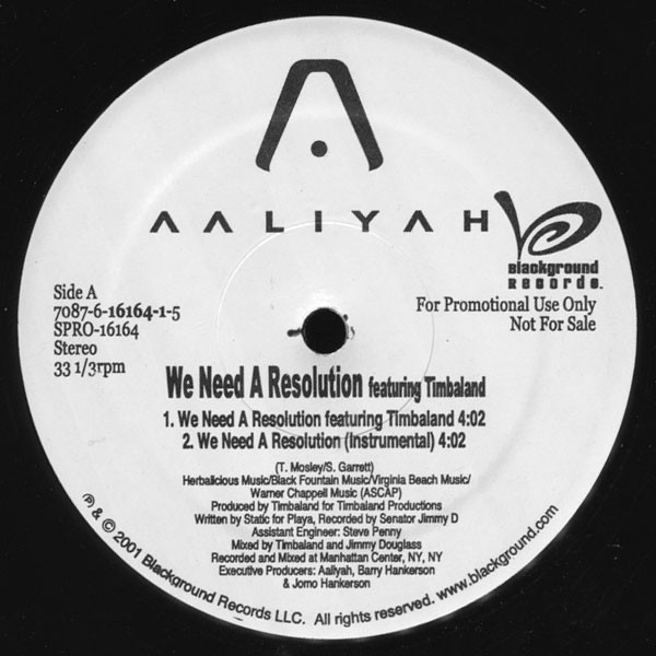 Aaliyah - We Need A Resolution | Blackground Records (7087 6 16164 1 5) - main