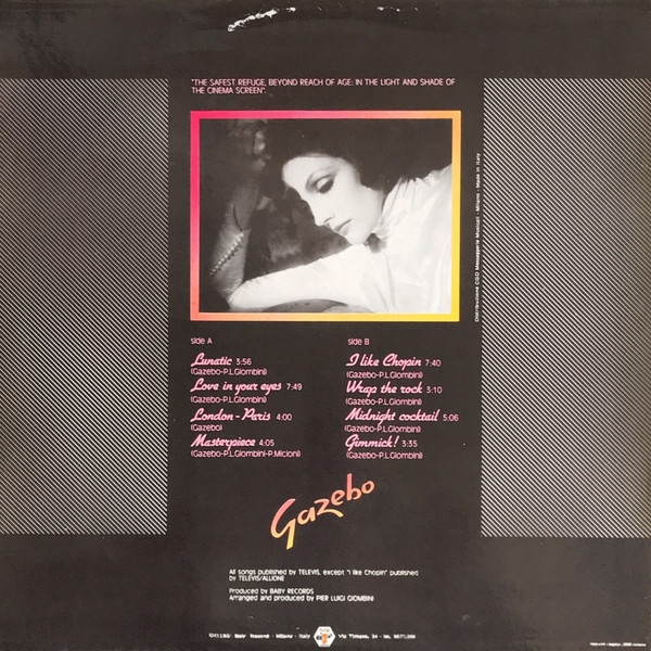 Gazebo - Gazebo | Baby Records (BR 56050) - 2