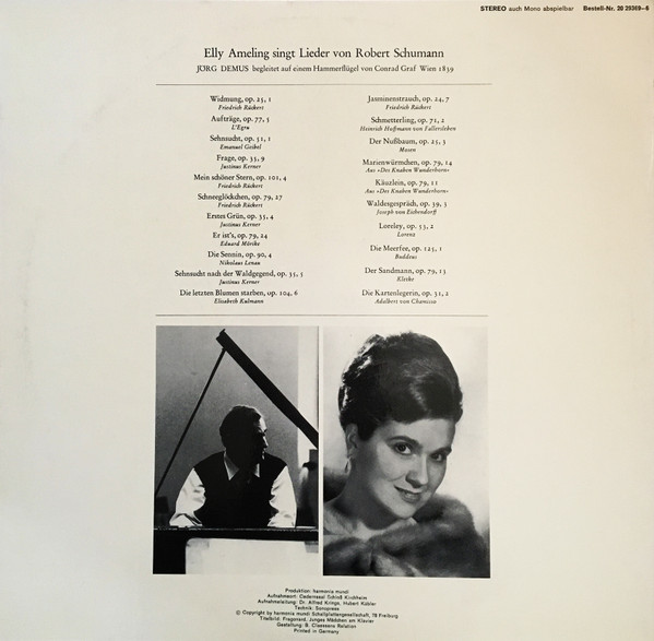 Elly Ameling , Jörg Demus , Robert Schumann - Die Alten Lieben Lieder | BASF (20 29369-6) - 2 Elly Ameling , Jörg Demus , Robert Schumann - Die Alten Lieben Lieder | BASF (20 29369-6) - 2
