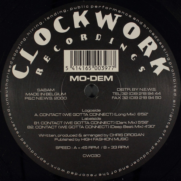 Mo-Dem - Contact (We Gotta Connect) | Clockwork Recordings (CW030) - 3 Mo-Dem - Contact (We Gotta Connect) | Clockwork Recordings (CW030) - 3