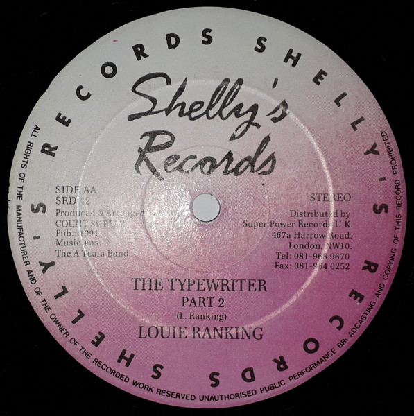 Louie Rankin - The Typewriter | Shelly's Records (SRD 42) - 2