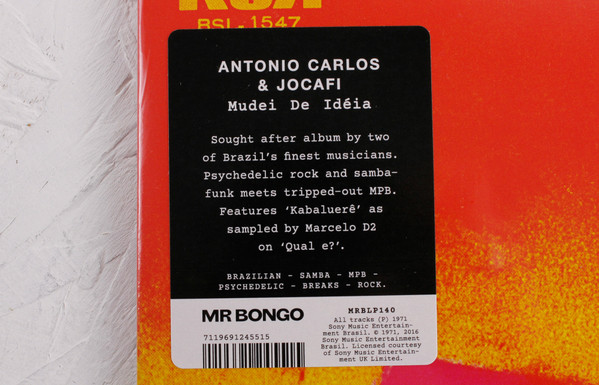 Antonio Carlos E Jocafi - Mudei De Idéia | Mr Bongo (MRBLP140) - 2 Antonio Carlos E Jocafi - Mudei De Idéia | Mr Bongo (MRBLP140) - 2