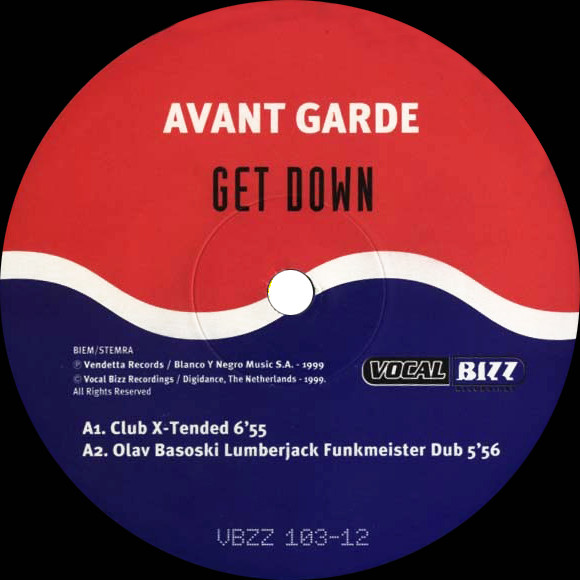 Avant Garde - Get Down | Vocal Bizz Recordings (VBZZ 103-12) - 3