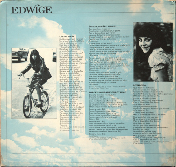 Edwige - Energie, Lumière, Amour | Reprise Records (54 071)