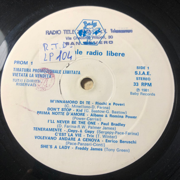 Various - Estate Baby Records (Speciale Radio Libere) | Baby Records (PROM 1) - 3