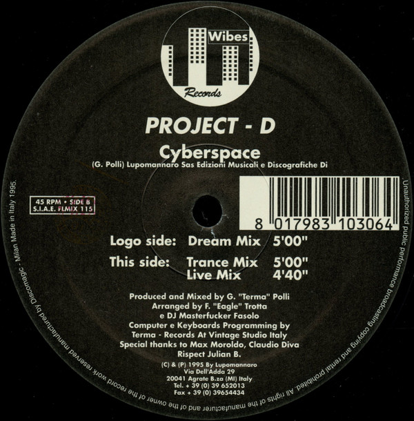 Project-D - Cyberspace | Vibes Records (FLMIX 115)