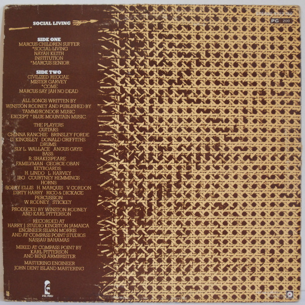 Burning Spear - Social Living | Island Records (9123 760) - 2 Burning Spear - Social Living | Island Records (9123 760) - 2