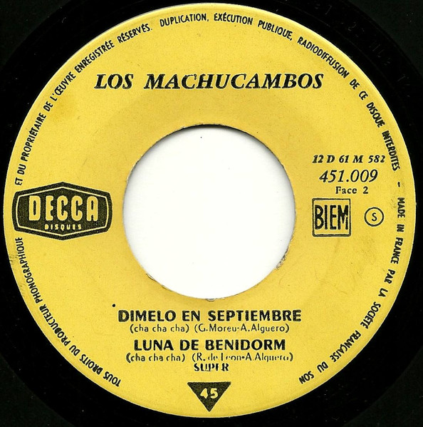 Los Machucambos - Pepito | Disques Decca (451.009) - 2