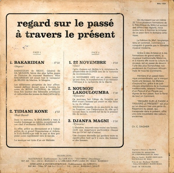 Various - Regard Sur Le Passé A Travers Le Présent | Mali Music (1001) - 2