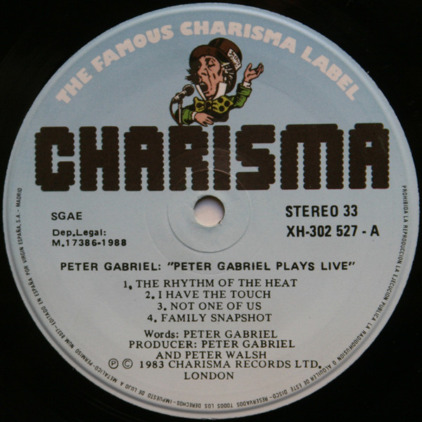 Peter Gabriel - Plays Live | Charisma (XH 302529) - 3