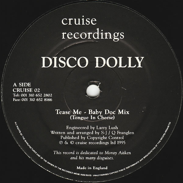 Disco Dolly - Tease Me | Cruise Recordings (CRUISE 02) - main