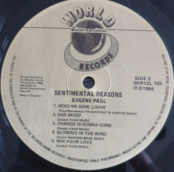Eugene Paul - Sentimental Reasons | World International Records (WIR 12L 703) - 4 Eugene Paul - Sentimental Reasons | World International Records (WIR 12L 703) - 4