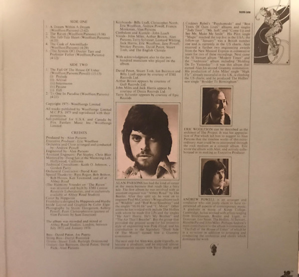 The Alan Parsons Project - Tales Of Mystery And Imagination | 20th Century Fox Records (9209-508) - 3