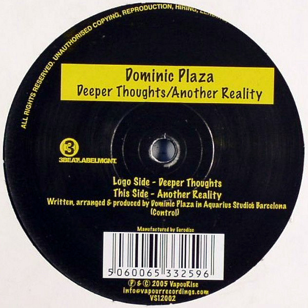 Dominic Plaza - Deeper Thoughts / Another Reality | VapouRise (VS12002)