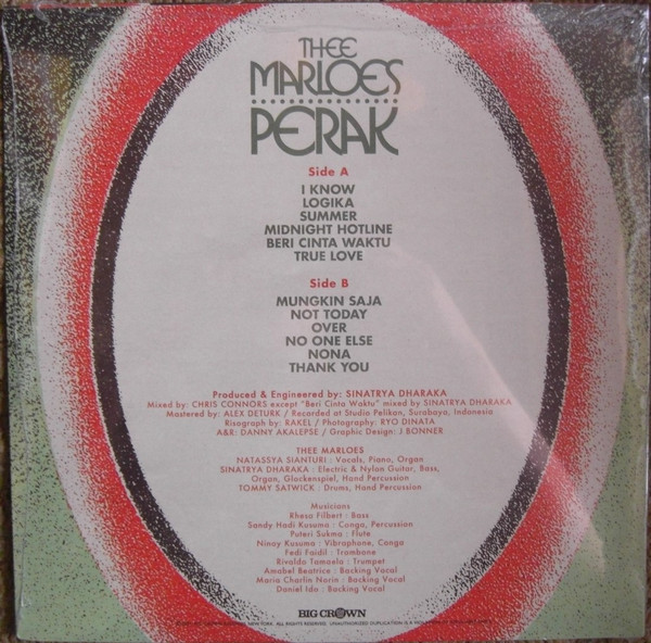 Thee Marloes - Perak | Big Crown Records (BC179-LP) - 2
