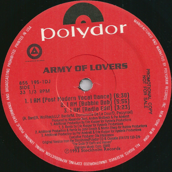 Army Of Lovers - I Am | Polydor (855 195-1DJ) - 3