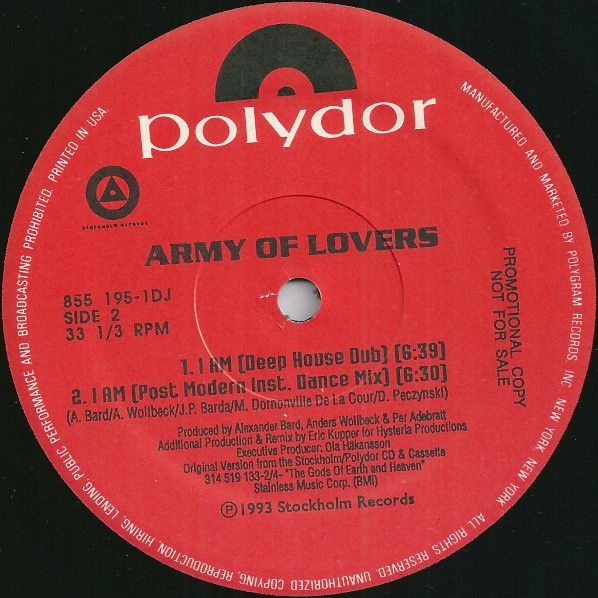 Army Of Lovers - I Am | Polydor (855 195-1DJ) - 4