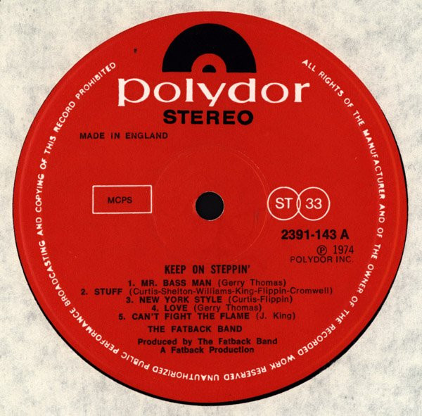 The Fatback Band - Keep On Steppin' | Polydor (2391 143) - 3