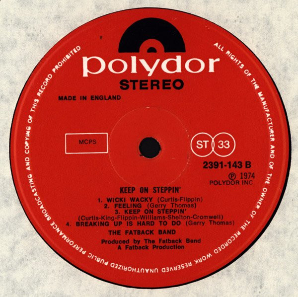 The Fatback Band - Keep On Steppin' | Polydor (2391 143) - 4