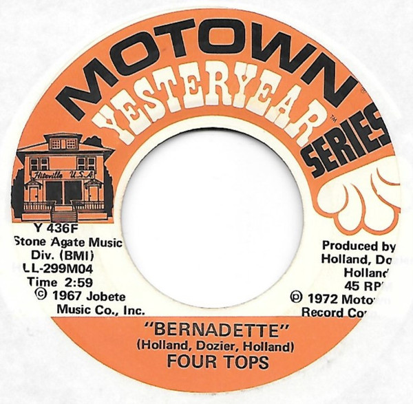Four Tops - Bernadette / 7 Rooms Of Gloom | Motown (Y 436F)