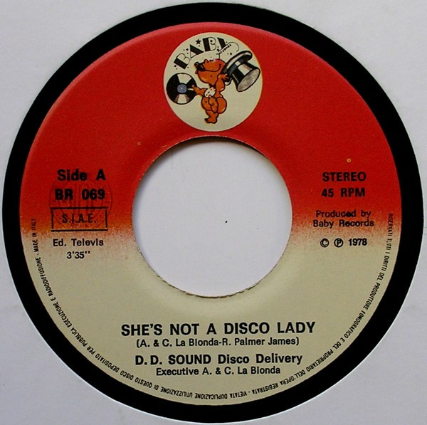 D.D. Sound - She's Not A Disco Lady / Café (Short Version) | Baby Records (BR 069) - 3