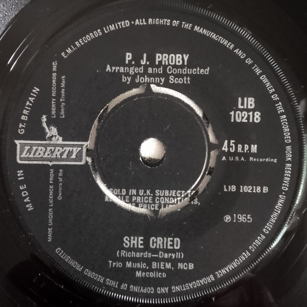 P.J. Proby - Maria | Liberty (LIB 10218) - 2