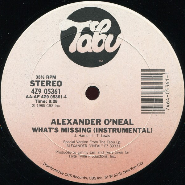 Alexander O'Neal - What's Missing | Tabu Records (4Z9 05361) - 2 Alexander O'Neal - What's Missing | Tabu Records (4Z9 05361) - 2