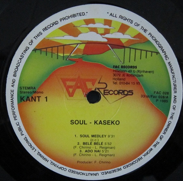 Master Blaster - Soul-Kaseko | FAC Records (FAC 028) - main