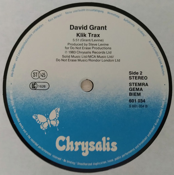 David Grant - Love Will Find A Way (Extended Version) | Chrysalis (601 034) - 4