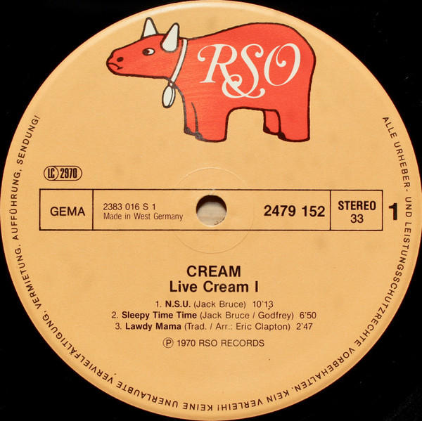 Cream - Live Cream | RSO (2479 152) - 3