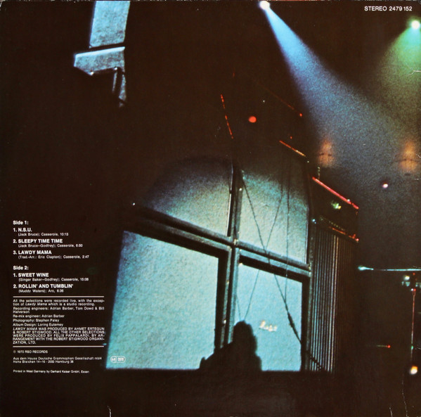 Cream - Live Cream | RSO (2479 152) - 2