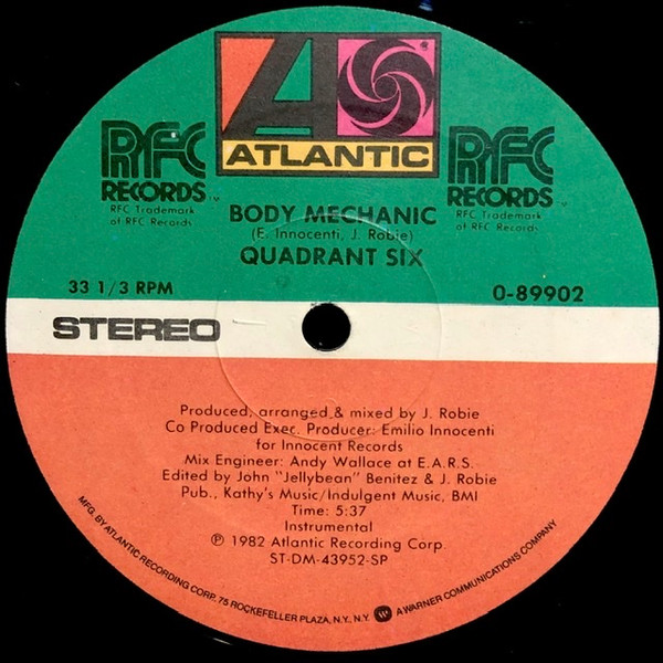 Quadrant Six - Body Mechanic | Atlantic (0-89902) - 2