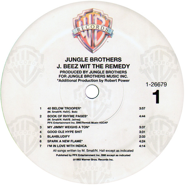 Jungle Brothers - J. Beez Wit The Remedy | Warner Bros. Records (1-26679) - 3