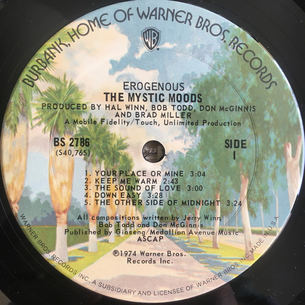 The Mystic Moods Orchestra - Erogenous | Warner Bros. Records (BS 2786) - 3