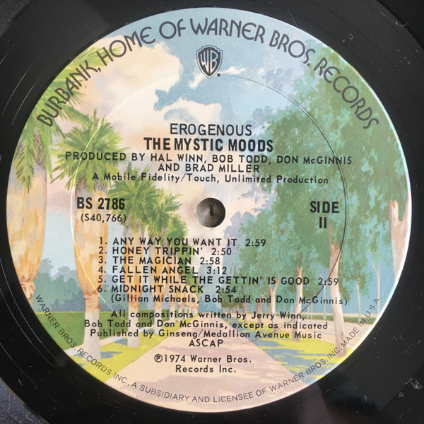 The Mystic Moods Orchestra - Erogenous | Warner Bros. Records (BS 2786) - 4