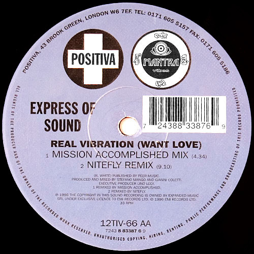 Express Of Sound - Real Vibration (Want Love) | Positiva (12TIV-66) - 3
