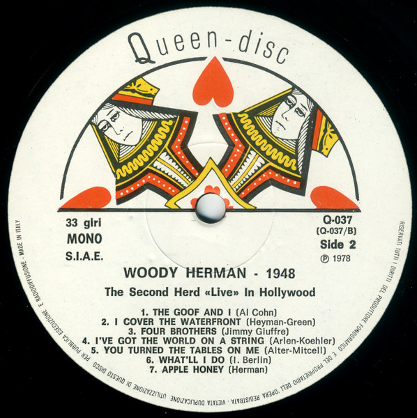 Woody Herman - The Second Herd "Live" In Hollywood - 1948 | Queen-disc (Q-037) - 4