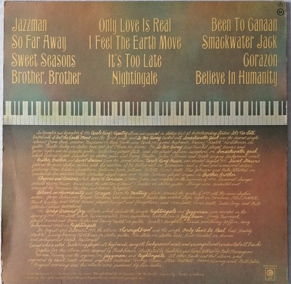 Carole King - Her Greatest Hits - Songs Of Long Ago | Epic (EPC 86043) - 2 Carole King - Her Greatest Hits - Songs Of Long Ago | Epic (EPC 86043) - 2