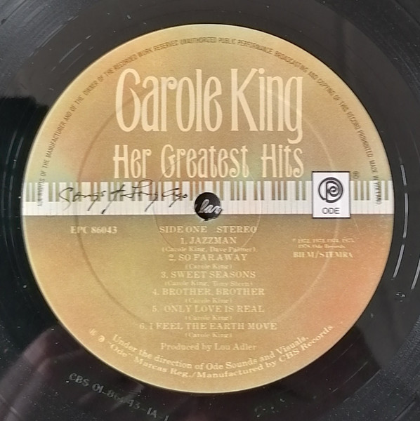 Carole King - Her Greatest Hits - Songs Of Long Ago | Epic (EPC 86043) - 3 Carole King - Her Greatest Hits - Songs Of Long Ago | Epic (EPC 86043) - 3