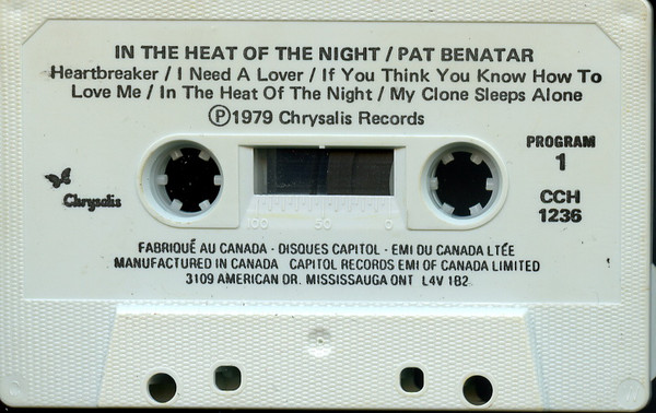 Pat Benatar - In The Heat Of The Night [Cassette] | Chrysalis (CCH 1236) - 3